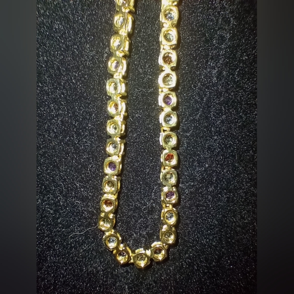 Multi-Gem Inline Necklace - image 4